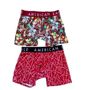 AEO Candy Canes 6" Flex Boxer Brief Size L